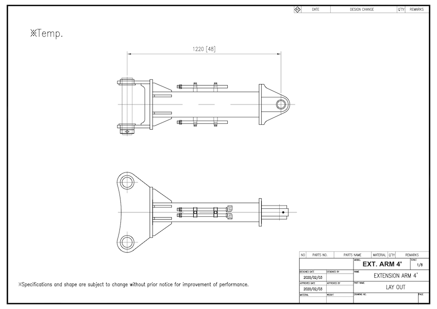 Extension Arm Type - A