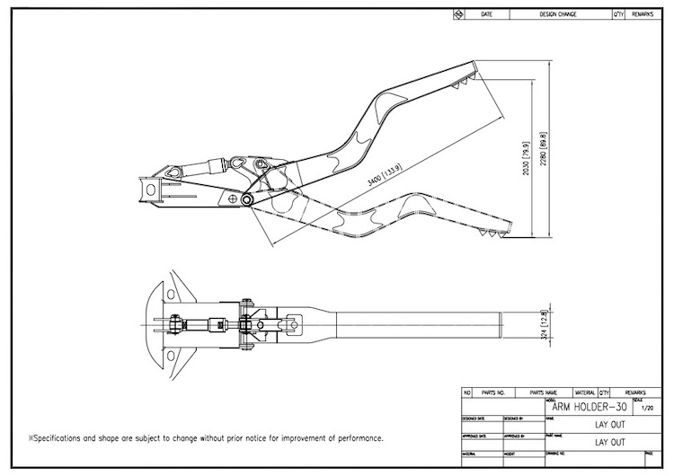 Car Dismantler Hold Down Arm Drawing