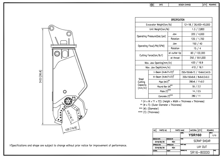 YSR 160 Drawing